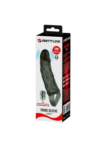 Насадка презерватив з вібрацією для чоловіків еластична Pretty Love Carson LyBaile (325451898)