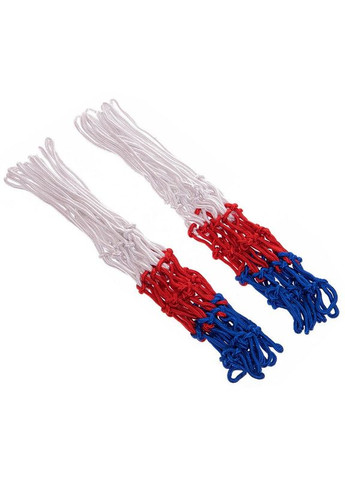 Сетка баскетбольная Стандарт MK (полипропилен, d-4,5мм, белый-красный-синий, компл. 2шт) (C-7524) SP-Sport (361436581)