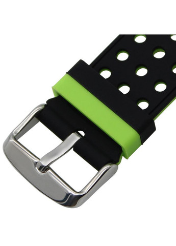 Двухсторонний ремешок с перфорацией для часов Samsung Galaxy Watch 46 mm SM-R800 Black&Green Primo (266341167)