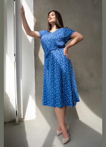 Синее повседневный свободное платье ри мары дженни с боковыми карманами (ск 0225) RiMari