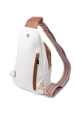 Слинг сумка женская из экокожи Vintage с карманами и регулируемым ремешком белая (sku_22746) No Brand (329853475)