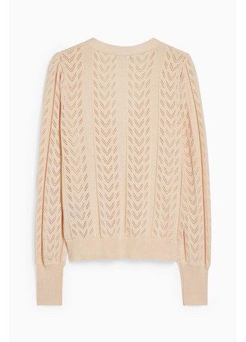 Бежевая кэжуал рубашка однотонная C&A