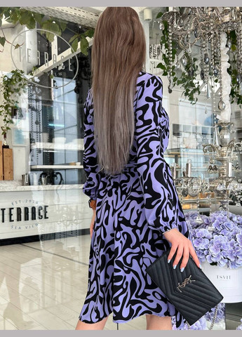 Фиолетовое женское платье с поясом цвет фиолетовый р.46/48 452718 New Trend