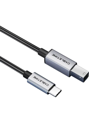 Кабель USB 2.0 Type-C (M) - B Print 2 м Black (CA16L) CABLETIME (374116775)