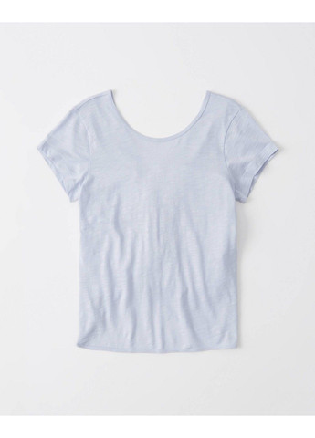 Голубая летняя футболка Abercrombie & Fitch