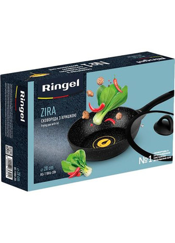 Сковорода з кришкою Zira 28 см Black (RG-11006-28h) Ringel (316192680)