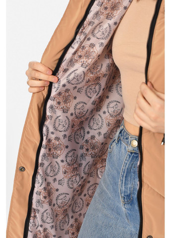 Темно-бежева демісезонна куртка жіноча демісезонна темно-бежевого кольору Let's Shop