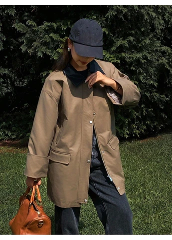 Коричневая зимняя куртка SHEIN