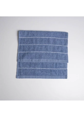 Махровий кухонний рушник зі смужками 30х50 см 400г/м2 ( ) GM Textile синій