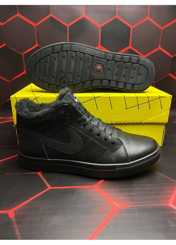 КРОССОВКИ ЖЕНСКИЕ NIKE AIR WINTER BLACK НАЙК АИР ЗУМ No Brand чёрные зима (367168172)