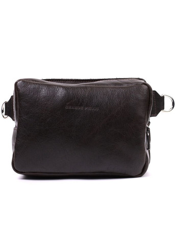 Сумка мужская кожаная через плечо бананка на пояс 22575 Коричневый Grande Pelle (306882233)