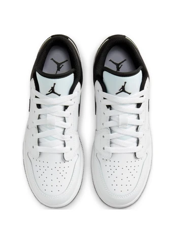 Белые кроссовки подростковые (gs) бело-черные 553560-132 Nike AIR JORDAN 1 LOW