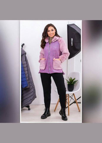 Фиолетовая демисезонная куртка шубка легкая popluzhnaya