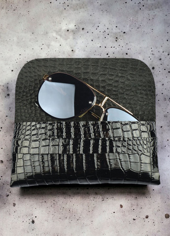 Шкіряний лаковий чохол футляр для окулярів з крокодиловим принтом ZERMATT (280930433)