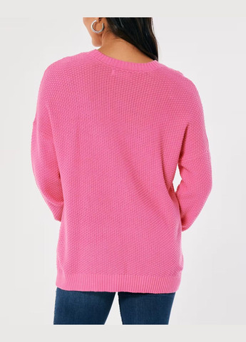 Розовый демисезонный свитер женский - свитер hc9582w Hollister