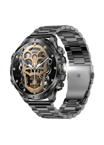 Розумний годинник Smart Turbo Power Steel 1,8" сенсорний чорний сталь 24 мм 800 мАг No Brand (401961941)