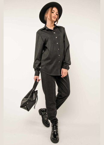 Черная классическая, кэжуал рубашка RiMari