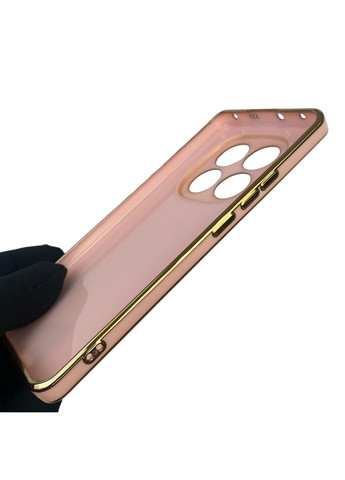 Чехол для Redmi Note 14 Pro 5G с кольцом MagSafe с золотой окантовкой на редми нот 14 про пудровый gs1 Xiaomi (366228498)