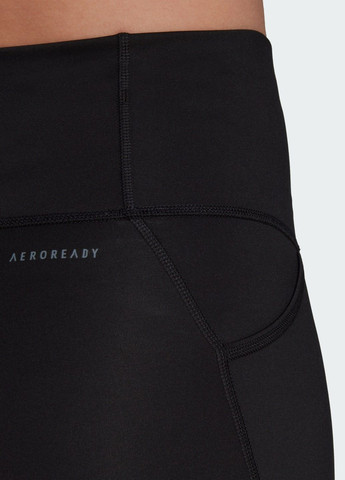 Черные демисезонные леггинсы running essentials 7/8 adidas