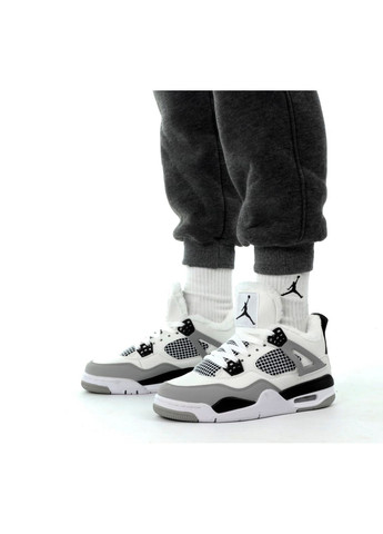 Кросівки зимові жіночі Nike Air Jordan 4 winter gray white fur | Найк Аір Джордан 4 сірі білі з хутром No Brand сірі зими (308072585)