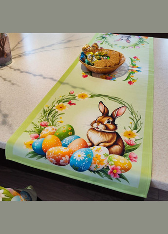 Доріжка на стіл з водовідштовхуючої тканини, пасхальна настільна доріжка, ранер святковий великодній Maystat (305664956)