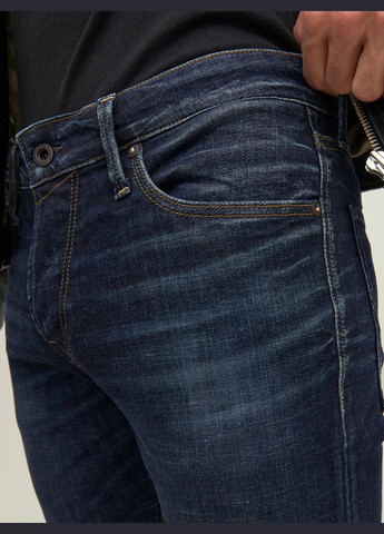 Темно-синие демисезонные слим джинсы Glenn Icon JJ 559 Slim fit 12217125 JACK&JONES