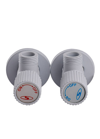 !!Набор кранов угловых керамика EXCLUSIVE 1/2″X1/2″ 9889 WW (White/White) (комплект2шт.) Solomon (335426272)