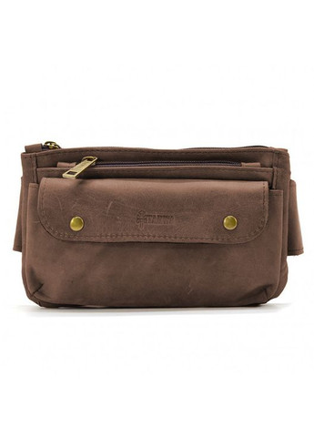 Сумка мужская на пояс через плечо из натуральной кожи маленькая Коричневый 35360 TARWA (333594220)