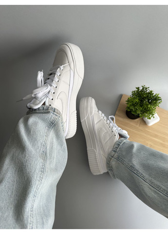 КРОСІВКИ ЖІНОЧІ NIKE COURT LEGACY WHITE НАЙК КОУРТ ЛЕГАСІ No Brand білі демісезони (367175524)