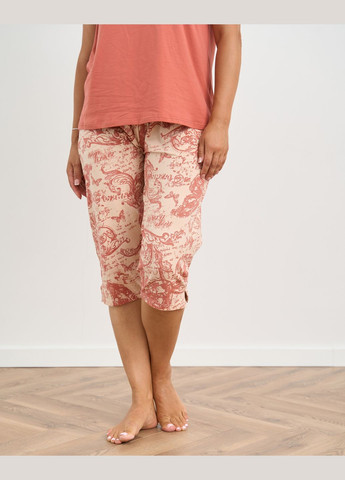 Терракотовая женский батальный комплект с капри Nicoletta