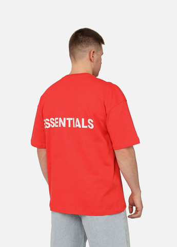 Червона футболка з коротким рукавом чоловіча колір червоний cb-00272930 Essentials
