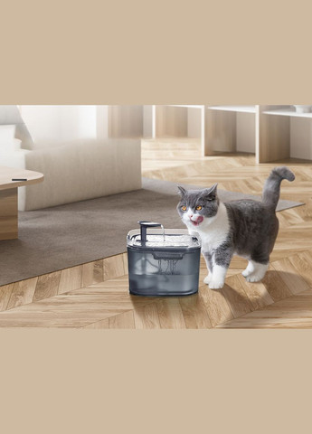 Питьевой фонтан для кошек и собак 2.2L, поилка для кота и собак с фильтром Черный Petory (299915589)