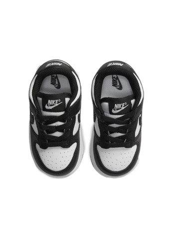 Чорні всесезон кросівки дитячі dunk low retro white black panda (2021) (td) Nike
