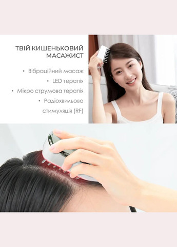 Массажер для головы Swan аппарат для ухода за волосами с EMS, RF и LED для укрепления волос белый No Brand KKS189 (304030006)