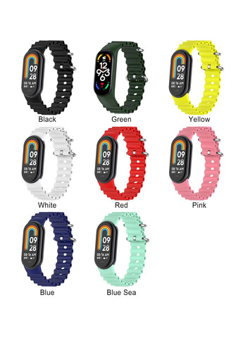 Ремешок для Xiaomi Mi Band 8/9 Ocean band Цвет Pink No Brand Xiaomi Smart Band 10,Xiaomi Smart Band 8,Xiaomi Smart Band 9 (340284392)