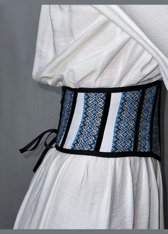 Корсет жіночий вишитий синій у українському стилі MKGM104-1 Modna KAZKA (276838634)