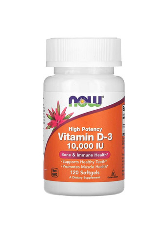 Витамин Д-3 VIT D-3 10,000 IU - 240 софтгель Now Foods (283328656)