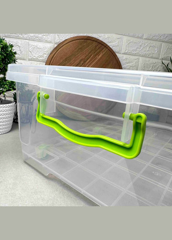 Большой пластиковый пищевой контейнер на колесиках 30 л, BIGBOX Ал-Пластик (365815121)