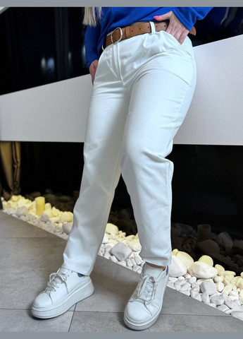 Жіночі джинси baggy колір білий р.48/50 452965 New Trend - (289477601)