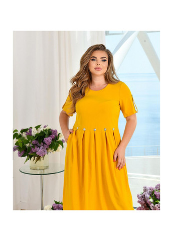 Горчичное платье Liton