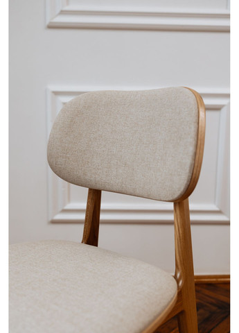 Стілець обідній LULA SOFT Натуральний каркас / Світло-сіра тканина Раш 08 Pavlyk (372842766)