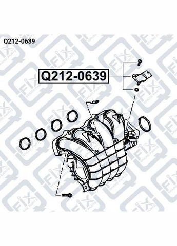 Датчик тиску у впускному колекторі Q212-0639 Кольт Лансер Х1.5 2007-2017 MN195775 Q-FIX (345737167)