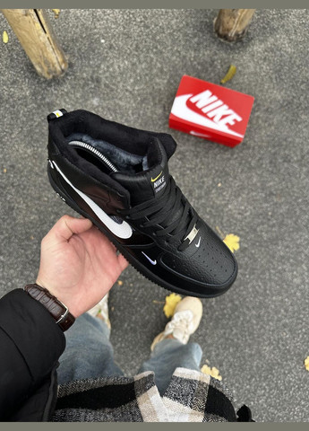 Чорні Зимовий стильні кросівки з хутром No Brand