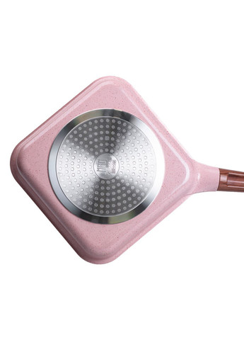 Сковорода-гриль алюмінієва, квадратна, 2,5 л, з антипригарним покриттям, 24 см MGC Pink HP-4-438P Jooki (358706301)