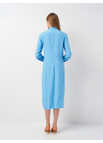 Блакитна кежуал сукня H&M однотонна