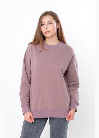 Коричневый свитшот женский (оверсайз) (p-13491) Носи своє без декора (315885297)