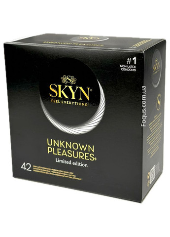 Презервативи UNKNOWN PLEASURES 42 шт (коробка) безлатексні різні види SKYN (303892725)