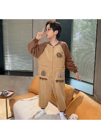 Комплект детская пижама кигуруми с домашними тапочками для детей размер пижамы 100 размер тапочек 26-27 (481574-Prob) Капибара Unbranded (363059184)