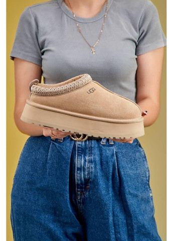 Женские зимние угги Ugg Tasman Platform Beige бежевые No Brand бежевые зима (369156537)