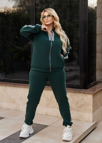 Спортивний костюм жіночій на флісі з тринитки (бомбер + штани) No Brand (352007307)